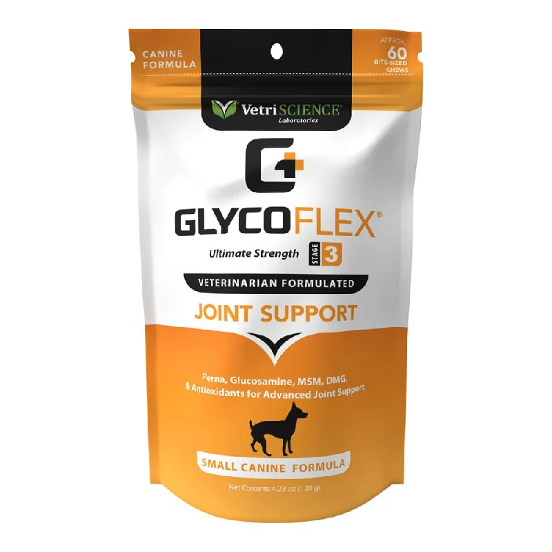 Glyco Flex 3 Joint Support for Small Dogs, 60 Bite-Sized Chews