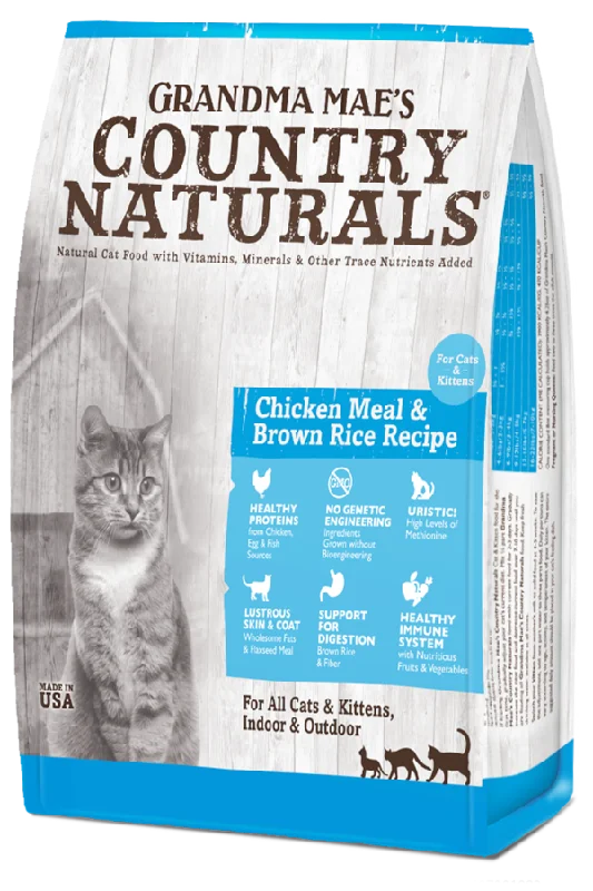 Grandma Mae's Country Naturals Chicken Meal & Brown Rice Recipe Dry Food for Cats & Kittens