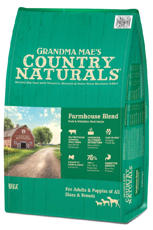 Grandma Mae's Country Naturals Farmhouse Blend Pork & Fish Entrée Dry Dog Food