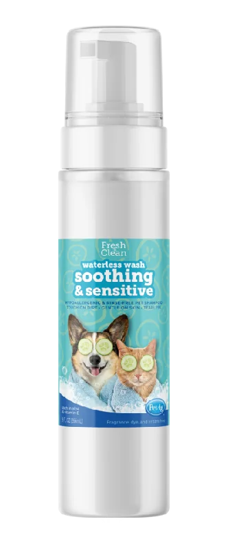 PetAg Fresh ‘n Clean Hypoallergenic Waterless Wash Soothing & Sensitive for Dogs, Cats and Small Animals (9 oz)