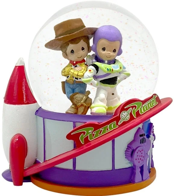 Precious Moments Disney Pixar Pizza Planet Toy Story Musical Snow Globe