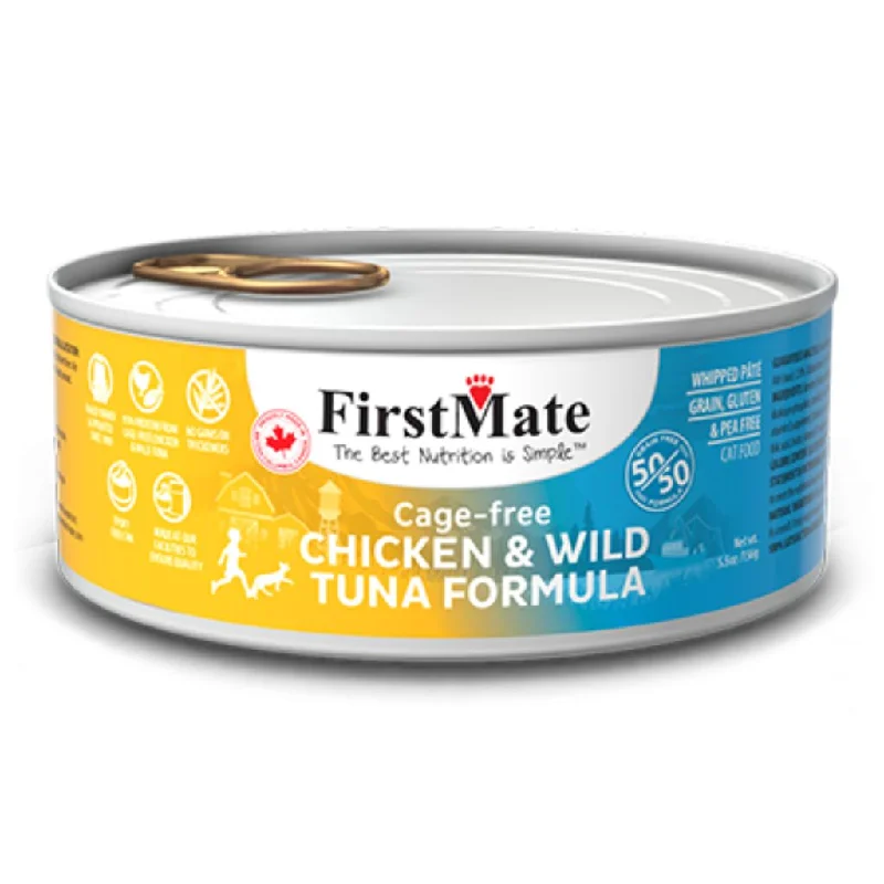 FirstMate's 50/50 Chicken and Wild Tuna for Cats 24 x5.5 oz.