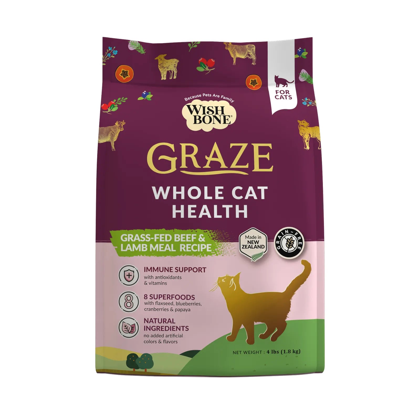 Wishbone - Graze - New Zealand Beef and Lamb Dry Cat Food