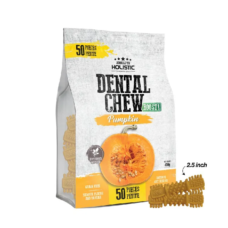 Absolute Holistic Dog Boost Dental Chew Pumpkin 450g - 50pcs (2.5")