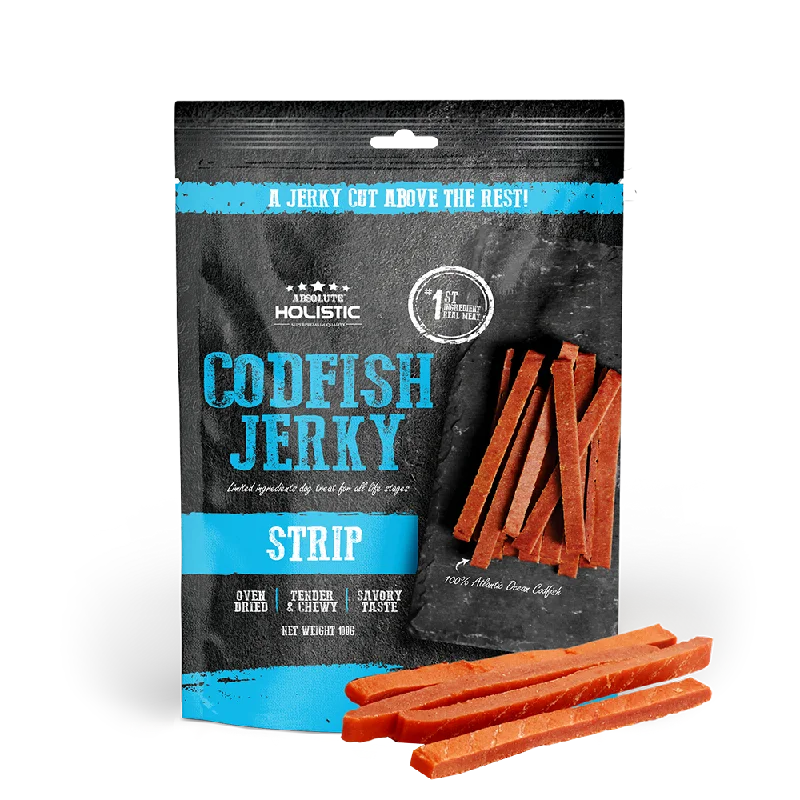 Absolute Holistic Dog Treats Codfish Jerky Strip 100g