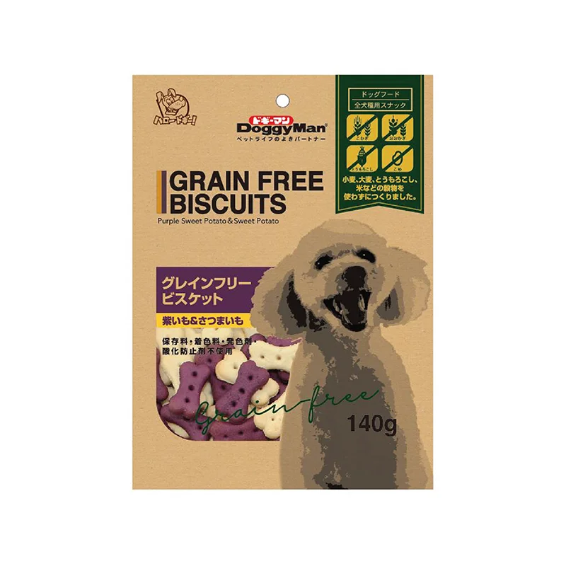 DoggyMan Grain Free Biscuits Purple Sweet Potato & Sweet Potato 140g