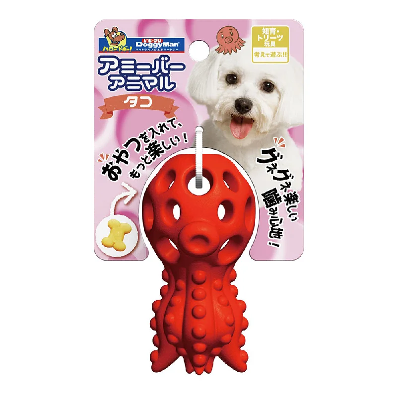 DoggyMan Treat Dispenser Rubber Toy Octopus