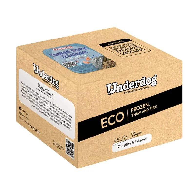 *FROZEN* Underdog Dog Cooked Pork & Salmon Complete and Balanced 3kg (150g x 20)