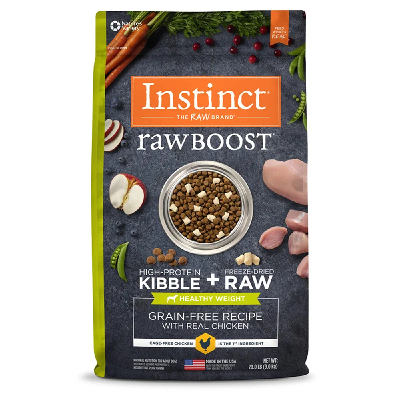 Instinct The Raw Brand Dog Raw Boost Kibble Healthy Weight Grain-Free Real Chicken 4lb