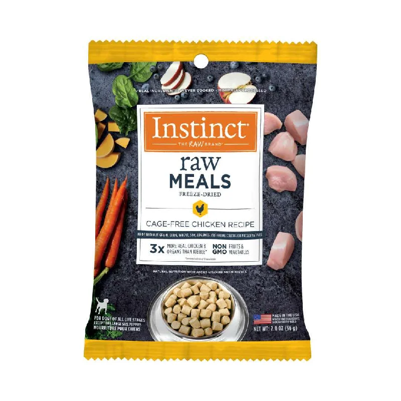 Instinct The Raw Brand Dog Raw Meals Freeze-Dried Cage-Free Chicken Recipe 2oz