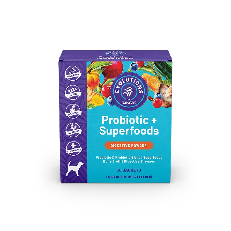 NaturVet Evolutions Probiotic Superfoods Digestive Powder for Dogs 30sachets