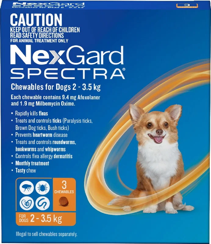 NEXGARD SPECTRA 2-3.5KG 3PK ORANGE