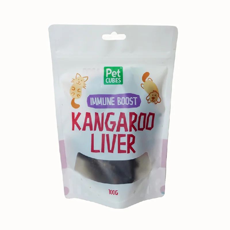 PetCubes Dogs & Cats Natural Treats Kangaroo Liver 100g